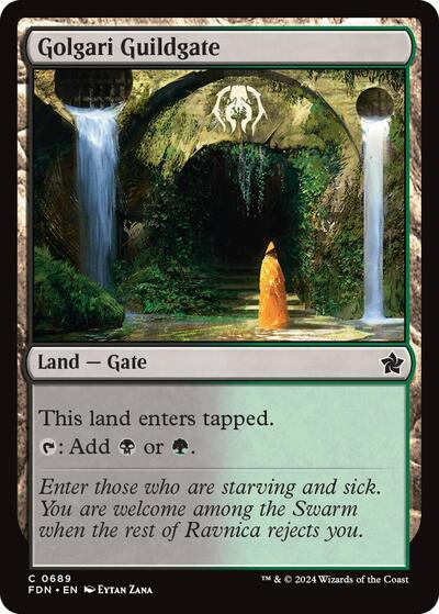 Golgari Guildgate (Foundations) Near Mint