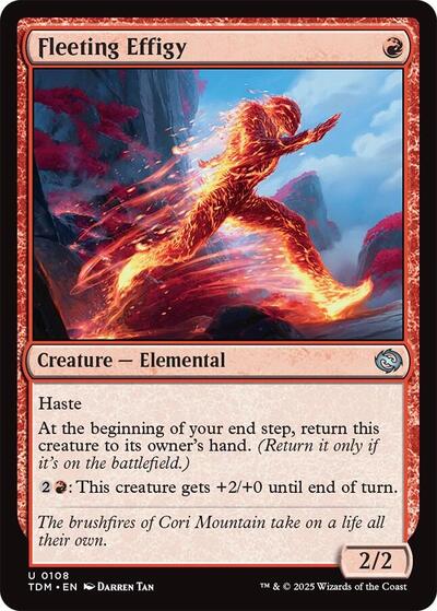 Fleeting Effigy (Tarkir: Dragonstorm) Light Play Foil