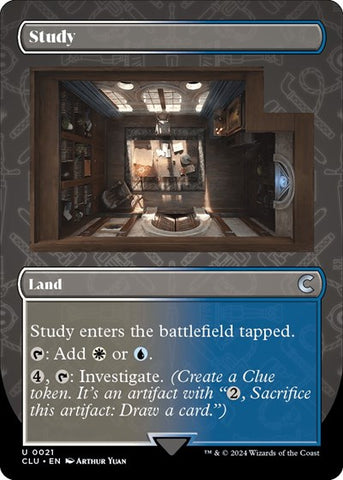 Study (Borderless) (Ravnica: Clue Edition) Near Mint