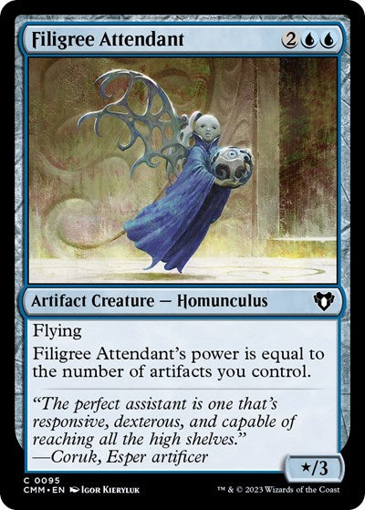 Filigree Attendant (Commander Masters) Light Play Foil