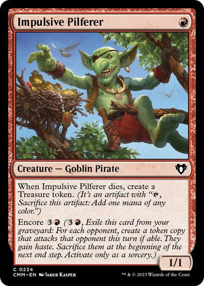 Impulsive Pilferer (Commander Masters) Light Play Foil