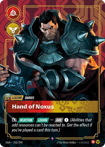Darius Hand of Noxus (Origins) Near Mint Foil