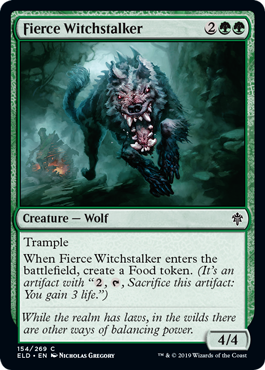 Fierce Witchstalker (Throne of Eldraine) Near Mint Foil