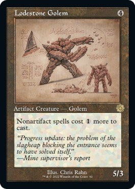 Lodestone Golem (Schematic) (The Brothers' War: Retro Frame Artifacts) Near Mint Foil