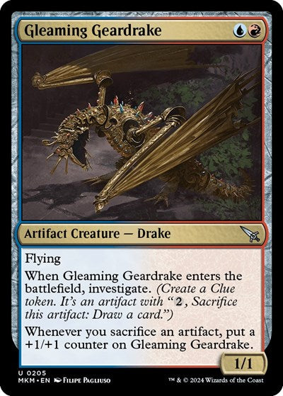 Gleaming Geardrake (Murders at Karlov Manor) Near Mint Foil