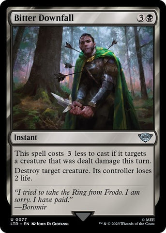 Bitter Downfall (Universes Beyond: The Lord of the Rings: Tales of Middle-earth) Near Mint Foil