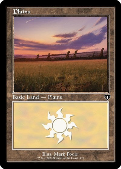 Plains (439) (Retro Frame) (Commander Masters) Near Mint