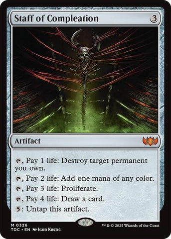 Staff of Compleation (Commander: Tarkir: Dragonstorm) Near Mint