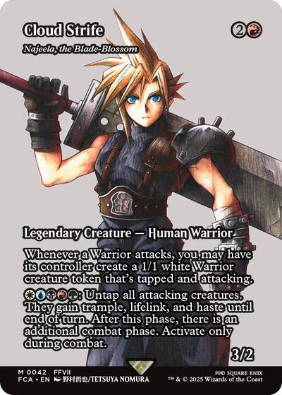 Cloud Strife - Najeela, the Blade-Blossom (Showcase) (Universes Beyond: FINAL FANTASY: Through the Ages) Near Mint