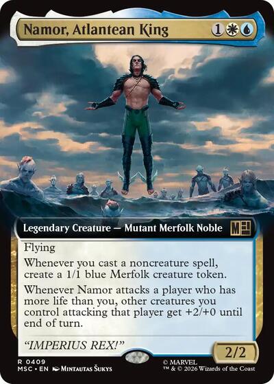 Namor, Atlantean King (Extended Art) (Commander: Marvel Super Heroes) Near Mint