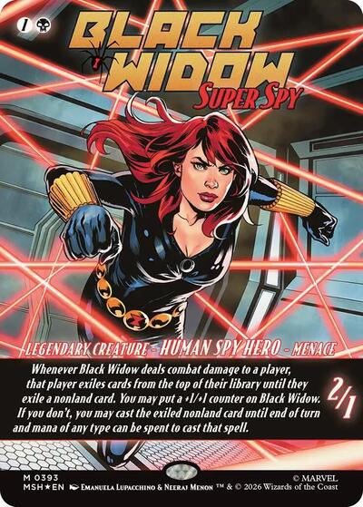 Black Widow, Super Spy (Borderless) (0393) (Marvel Super Heroes) Near Mint Foil