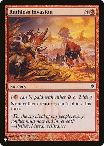 Ruthless Invasion (The List) Near Mint