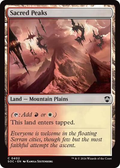 Sacred Peaks (Commander: Secrets of Strixhaven) Near Mint
