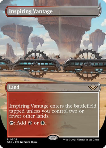 Inspiring Vantage (Borderless) (Outlaws of Thunder Junction) Near Mint Foil