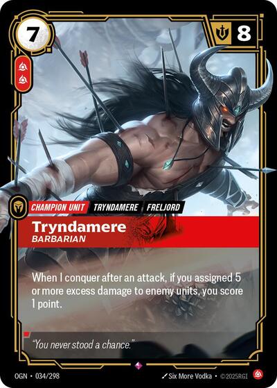 Tryndamere Barbarian (Origins) Near Mint Foil