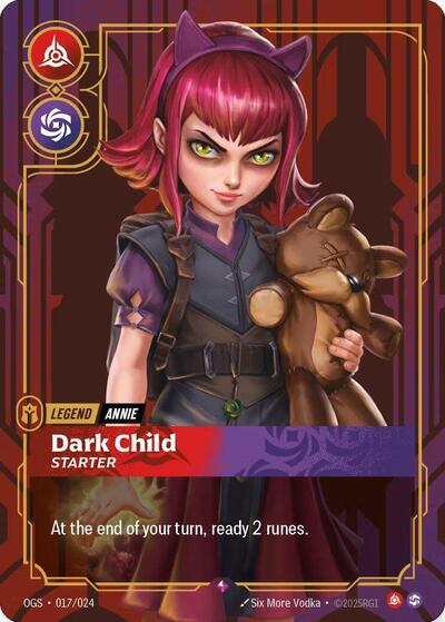 Annie Dark Child (Metal) (Riftbound Organized Play Promotional Cards) Near Mint Foil