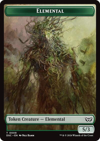 Elemental / Bird Double-Sided Token (Commander: Duskmourn: House of Horror) Near Mint
