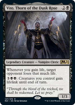 Vito, Thorn of the Dusk Rose (Magic 2021 Core Set) Near Mint