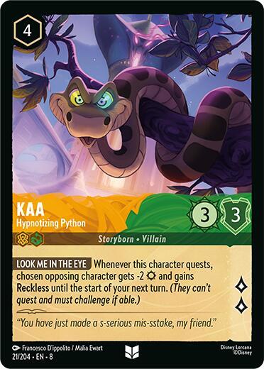 Kaa - Hypnotizing Python (Reign of Jafar) Near Mint