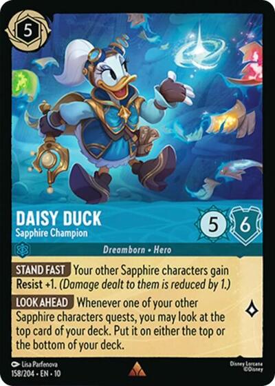 Daisy Duck - Sapphire Champion (Whispers in the Well) Near Mint Cold Foil