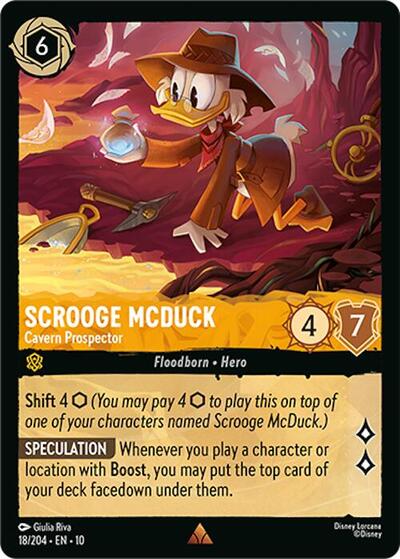 Scrooge McDuck - Cavern Prospector (Whispers in the Well) Near Mint Cold Foil