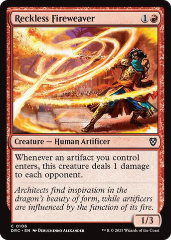 Reckless Fireweaver (Commander: Aetherdrift) Near Mint