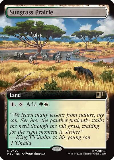 Sungrass Prairie (Extended Art) (Commander: Marvel Super Heroes) Near Mint