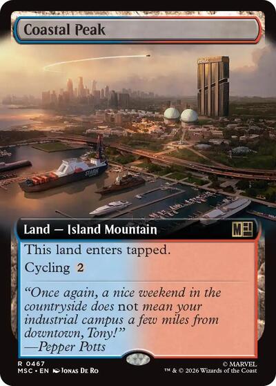 Coastal Peak (Extended Art) (Commander: Marvel Super Heroes) Near Mint