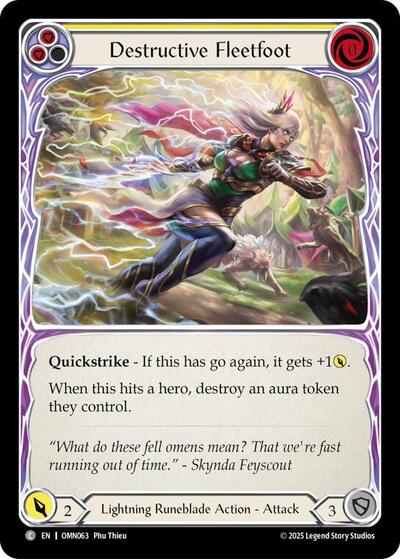 Destructive Fleetfoot (Yellow) (Omens of the Third Age) Near Mint Foil