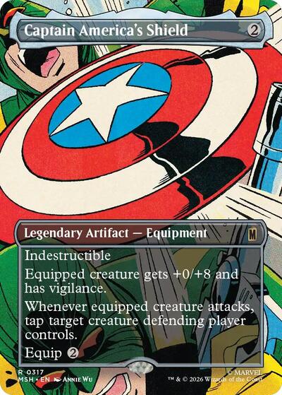 Captain America's Shield (Borderless) (0317) (Marvel Super Heroes) Near Mint Foil
