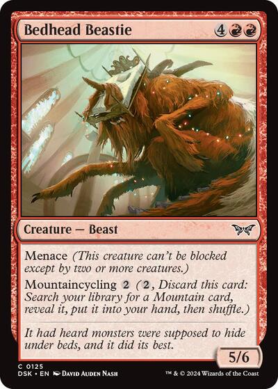 Bedhead Beastie (Duskmourn: House of Horror) Near Mint Foil