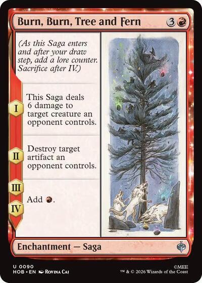 Burn, Burn, Tree and Fern (The Hobbit) Near Mint