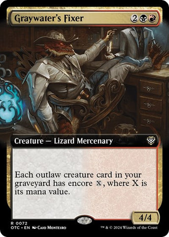Graywater's Fixer (Extended Art) (Commander: Outlaws of Thunder Junction) Near Mint