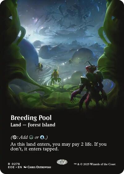 Breeding Pool (Borderless) (Edge of Eternities) Near Mint Foil