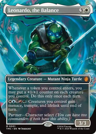 Leonardo, the Balance (Borderless) (Commander: Teenage Mutant Ninja Turtles) Near Mint