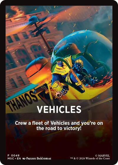 Vehicles Theme Card (Commander: Marvel Super Heroes) Near Mint