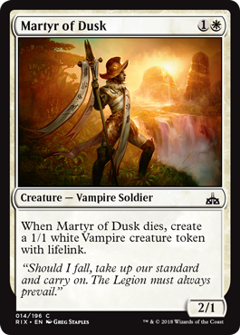 Martyr of Dusk (Rivals of Ixalan) Light Play Foil