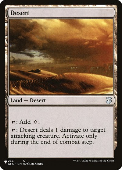 Desert (The List) Near Mint