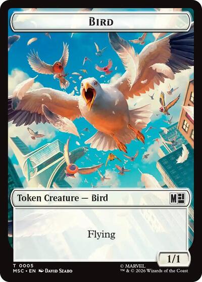 Bird / Rhino Double-Sided Token (Commander: Marvel Super Heroes) Near Mint Foil