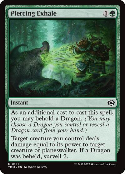 Piercing Exhale (Tarkir: Dragonstorm) Light Play Foil