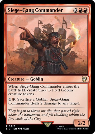 Siege-Gang Commander (Commander: The Lord of the Rings: Tales of Middle-earth) Near Mint