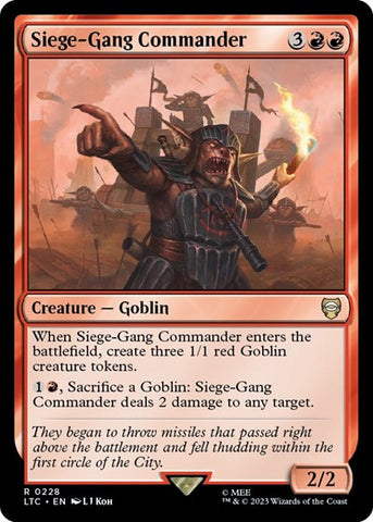 Siege-Gang Commander (Commander: The Lord of the Rings: Tales of Middle-earth) Near Mint