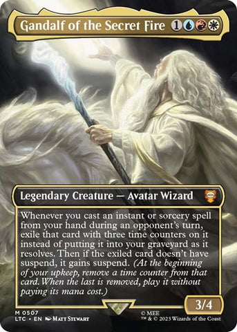 Gandalf of the Secret Fire (Borderless) (Commander: The Lord of the Rings: Tales of Middle-earth) Near Mint Foil