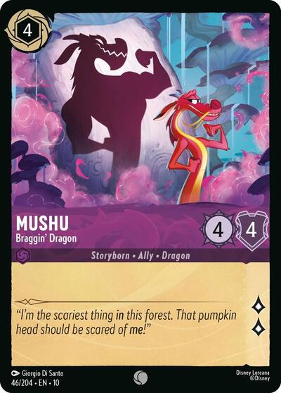 Mushu - Braggin' Dragon (Whispers in the Well) Near Mint Cold Foil