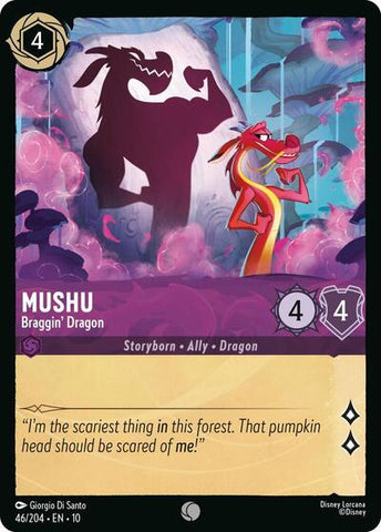Mushu - Braggin' Dragon (Whispers in the Well) Near Mint Cold Foil