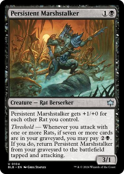 Persistent Marshstalker (Bloomburrow) Near Mint Foil