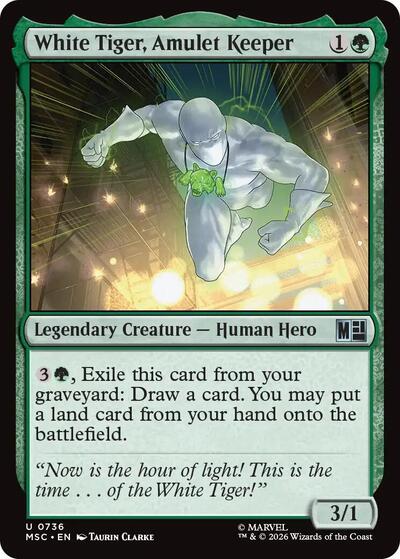 White Tiger, Amulet Keeper (Commander: Marvel Super Heroes) Near Mint Foil