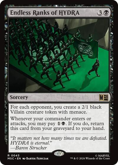 Endless Ranks of HYDRA (Surge Foil) (Commander: Marvel Super Heroes) Near Mint Foil