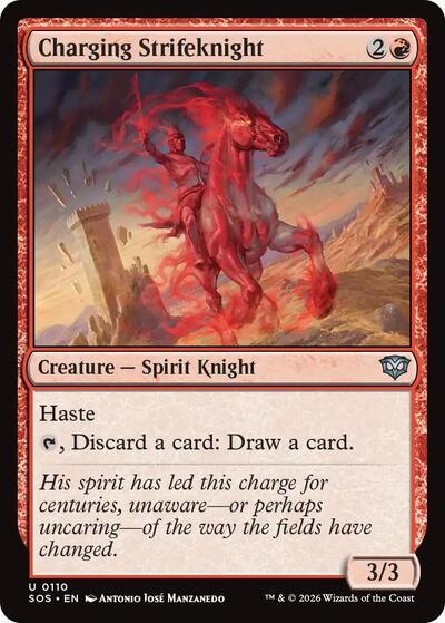 Charging Strikeknight (Secrets of Strixhaven) Near Mint Foil