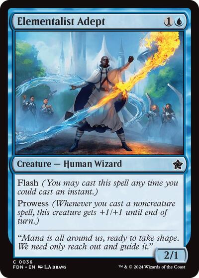 Elementalist Adept (Foundations) Near Mint Foil